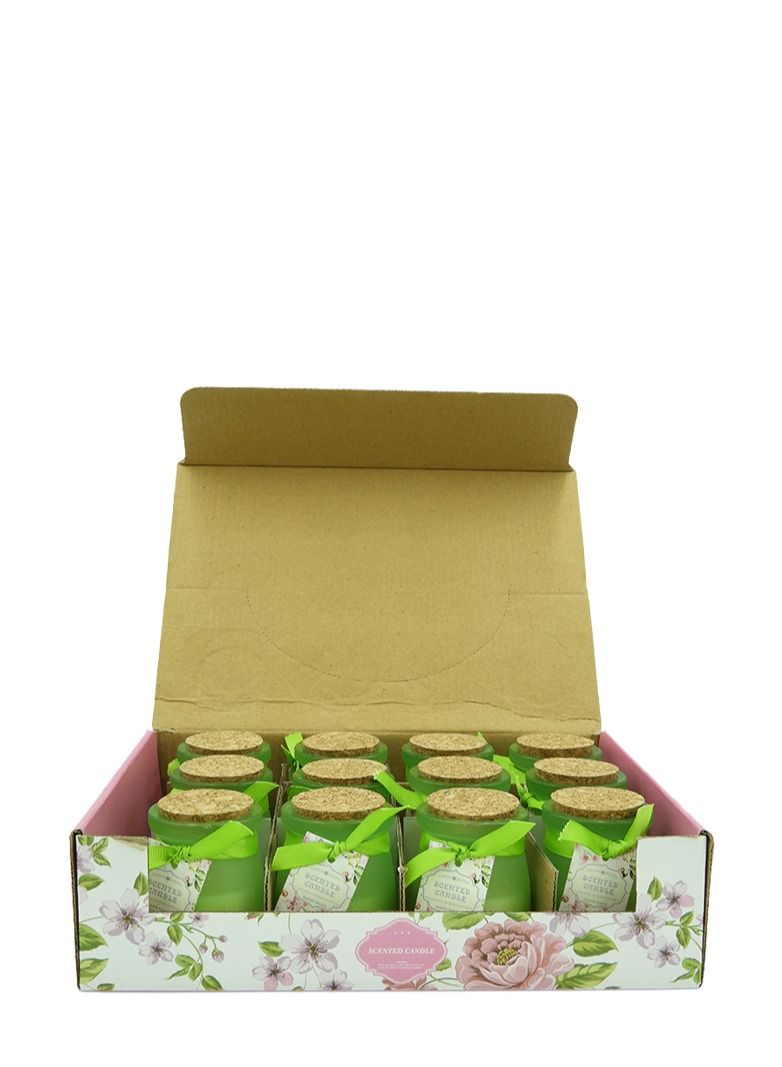 BABAZAM 12-Piece Luxury Jar Scented Candle Set (7.5 x 5cm) Green  - Image 5