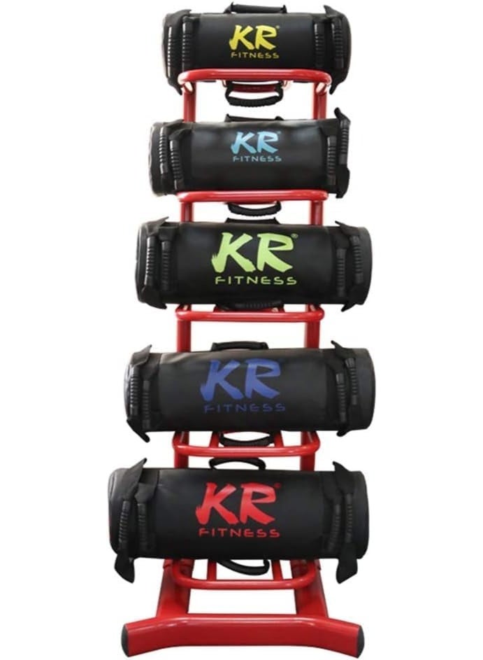 كي آر حقيبة أكياس رمال للياقة البدنية ، معباة بأوزان من الرمال، لتدريبات القوة واللياقة البدنية والكروس فيت، وبناء الجسم ومعدات الصالة الرياضية والتدريب في المنزل ( متعدد الألوان ) - Image 4
