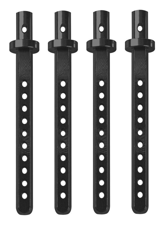 في جو هوبي 4 قطع من أعمدة حامل هيكل سيارة RC من سبائك الألومنيوم مقاس 49.5 مم متوافقة مع Axial SCX10 90046 90047 RC4WD D90 1/10 RC Rock Crawler (أسود) - Image 1