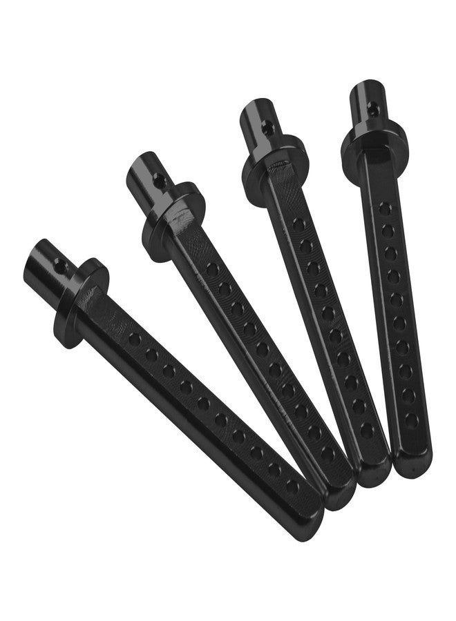 في جو هوبي 4 قطع من أعمدة حامل هيكل سيارة RC من سبائك الألومنيوم مقاس 49.5 مم متوافقة مع Axial SCX10 90046 90047 RC4WD D90 1/10 RC Rock Crawler (أسود) - Image 2