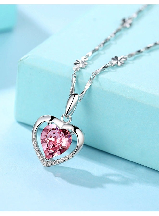 J.Rosée Swarovski Elements Crystal 18K Gold Plated 925 Sterling Silver Heart Pendant Necklace for Women Gift Packing J.Rosée Fashion Jewelry DZ005 - Image 2