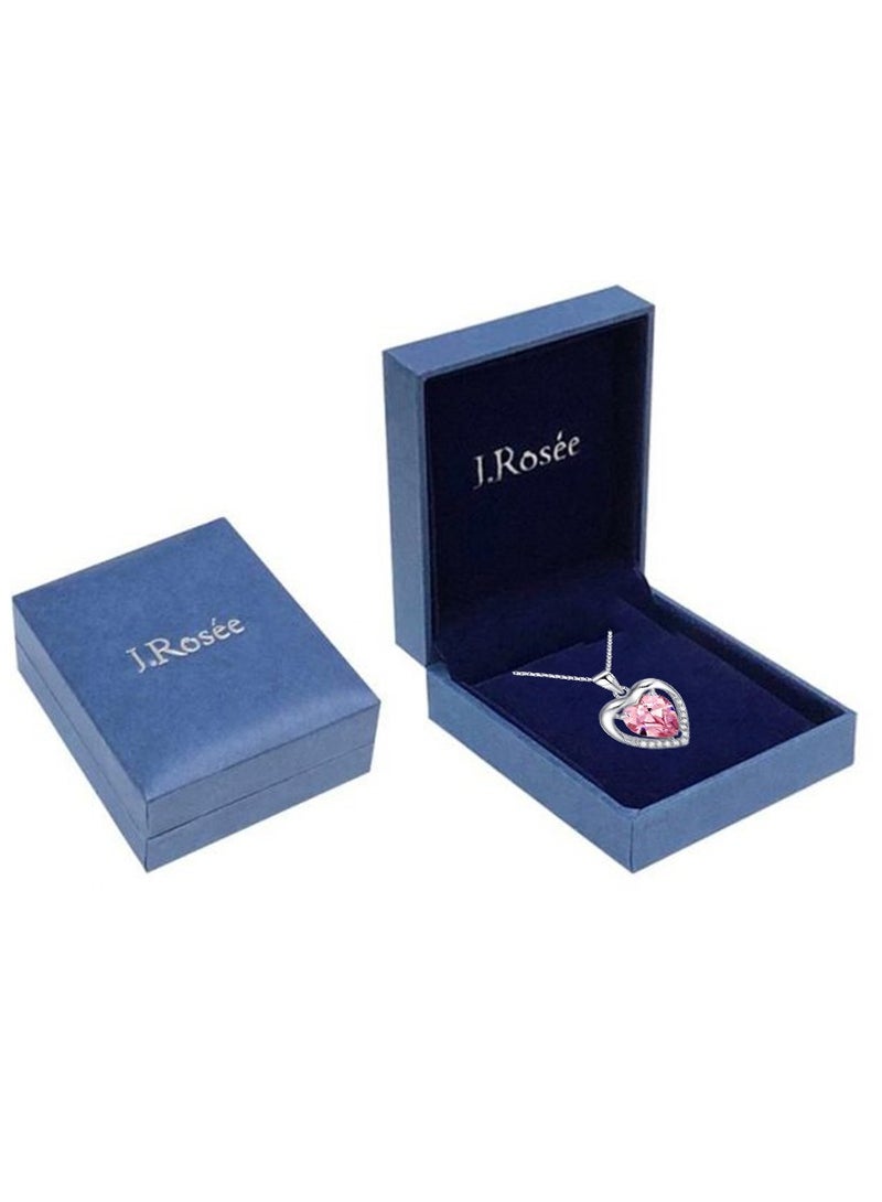 J.Rosée Swarovski Elements Crystal 18K Gold Plated 925 Sterling Silver Heart Pendant Necklace for Women Gift Packing J.Rosée Fashion Jewelry DZ005 - Image 5