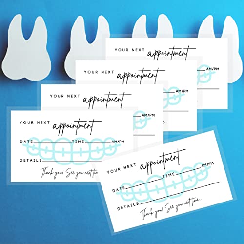 Lashicorn Dental Appointment Reminder Cards | 50 pack | Teeth Whitening, Dental Office, Client Reminder, Patients, Pediatric Dentist, Orthodontics Braces, Bulk 2x3.5” Minimalist - Image 4