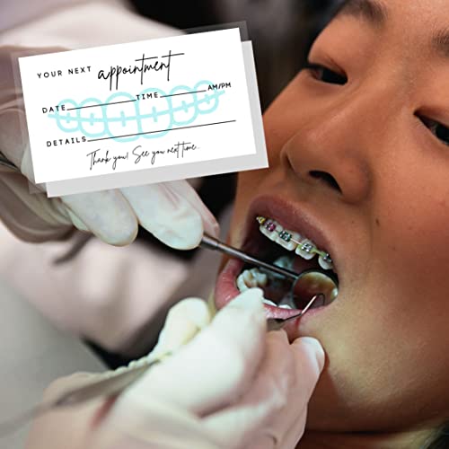 Lashicorn Dental Appointment Reminder Cards | 50 pack | Teeth Whitening, Dental Office, Client Reminder, Patients, Pediatric Dentist, Orthodontics Braces, Bulk 2x3.5” Minimalist - Image 5