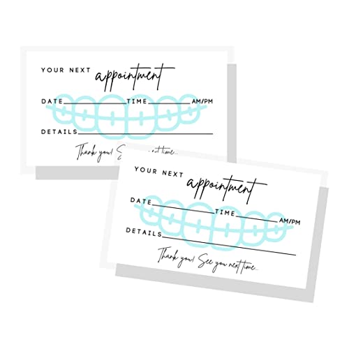 Lashicorn Dental Appointment Reminder Cards | 50 pack | Teeth Whitening, Dental Office, Client Reminder, Patients, Pediatric Dentist, Orthodontics Braces, Bulk 2x3.5” Minimalist - Image 1