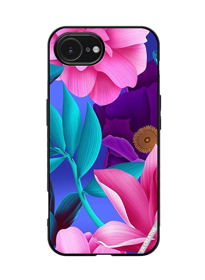 Protective Case Cover For Apple iPhone 16e Flower Design Multicolour