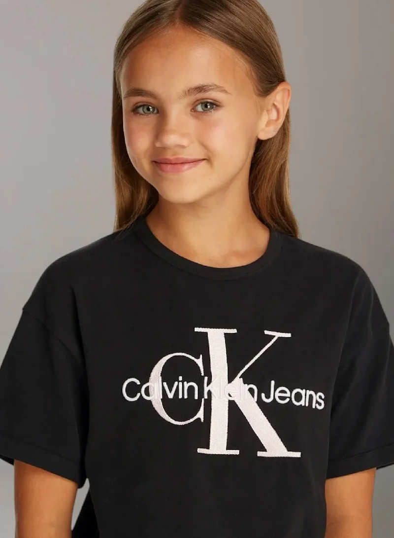 Calvin Klein Jeans Ck Black Monogram T-shirt for Women | Best Price UAE