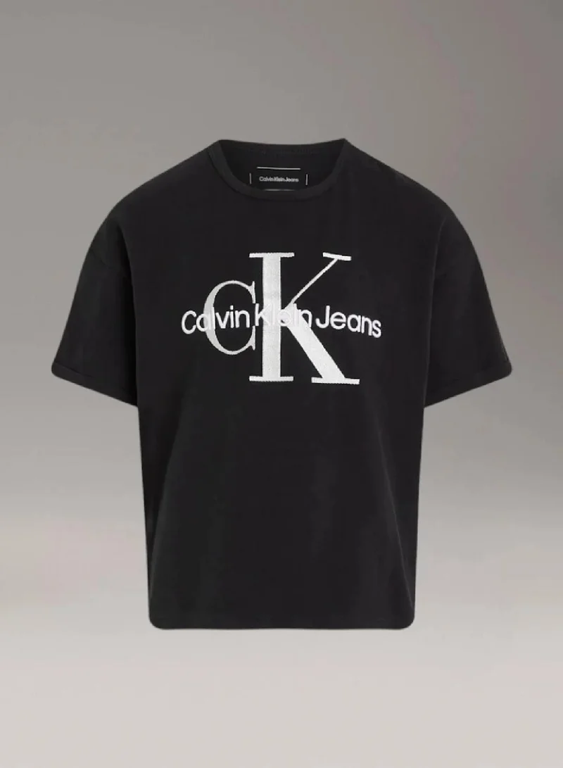 Calvin Klein Jeans Ck Black Monogram T-shirt for Women | Best Price UAE