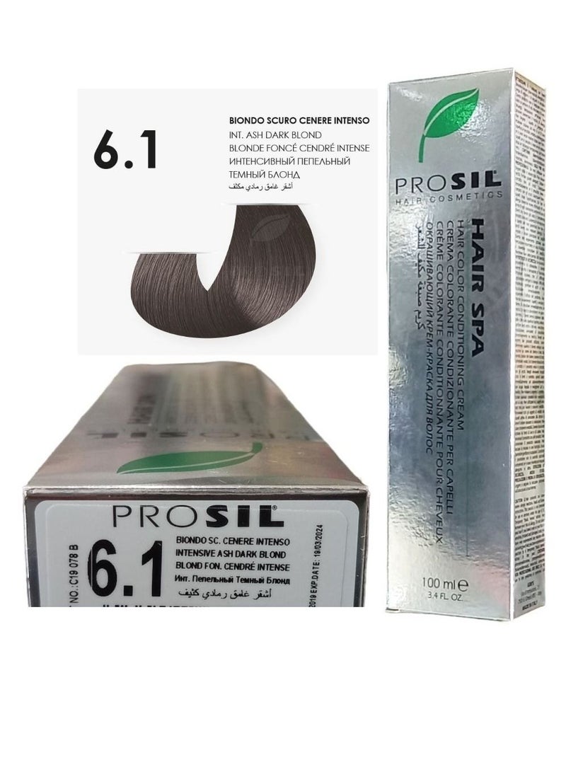بروسيل صبغه شعر كريمي أشقر غامق رمادي مكثف رقم 6.1 - Image 1