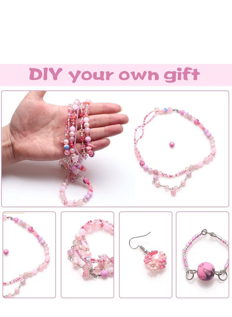 SYOSI  200 Pcs 10 Styles 8mm Crackle Glass Beads, Crystal Bead Handcrafted Bracelet Beads for Summer Beading Friendship Bracelet Mother Jewelry Making DIY Craft Project Supplies - Image 5