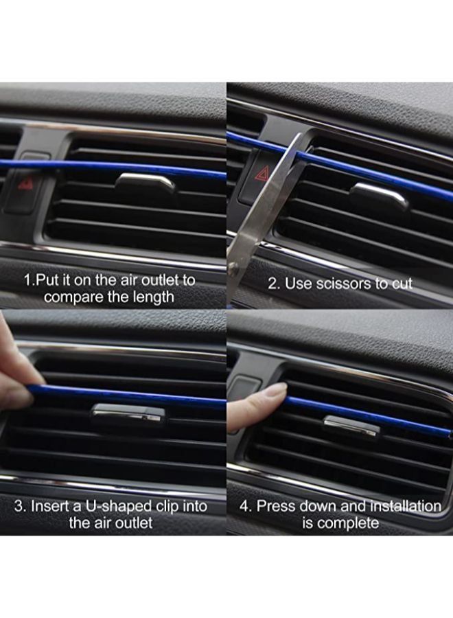 Generic Car Air Conditioner Air Outlet Decorative Strips Bendable DIY Decorative Strips Universal for Most Air Outlets 20 Pieces  - Image 5