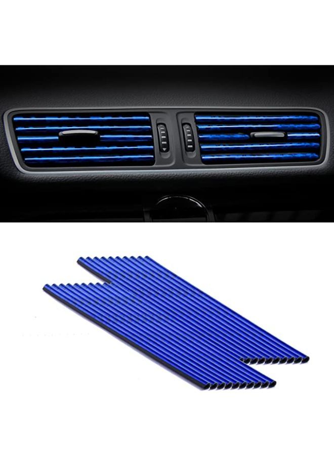 Generic Car Air Conditioner Air Outlet Decorative Strips Bendable DIY Decorative Strips Universal for Most Air Outlets 20 Pieces  - Image 1