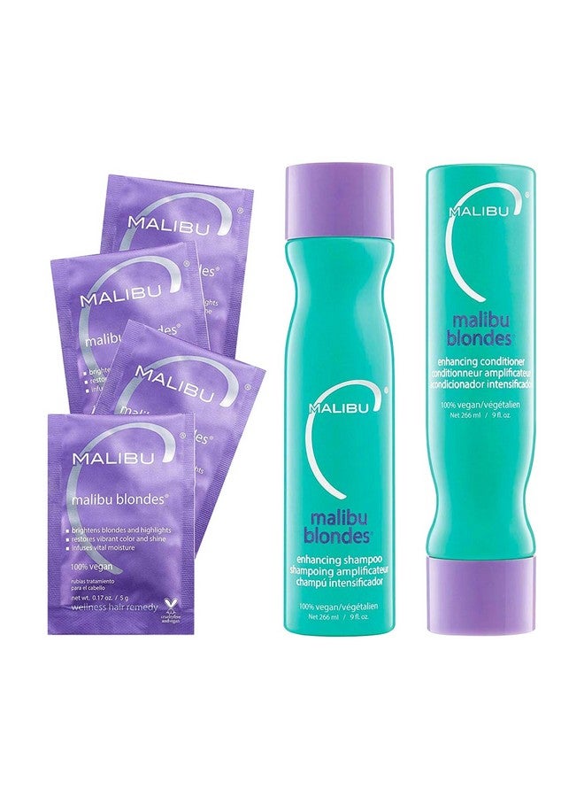 Malibu C Blondes Collection - Blonde Shampoo And Conditioner Set - Protects And Preserves Color Vibrancy + Infuses Moisture With Enhanced Vitamin Complex - Sulfate-Free Hair Care - Image 1