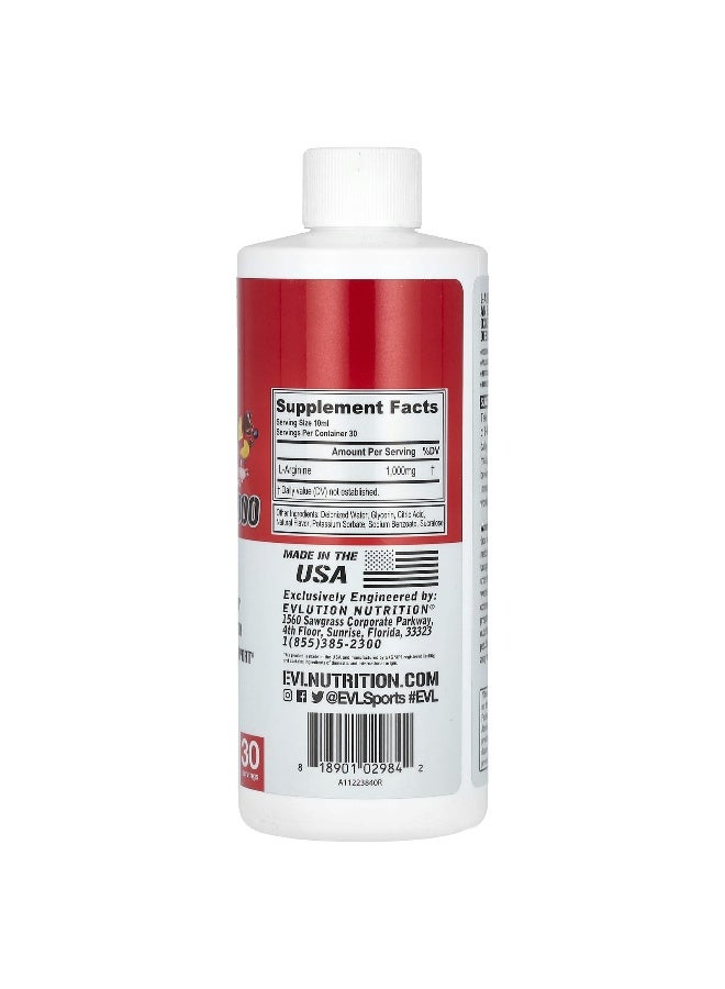 EVLUTION NUTRITION EVLution Nutrition, L-Arginine 1000, Fruit Punch, 1,000 mg, 10.14 fl oz (300 ml)  - Image 2