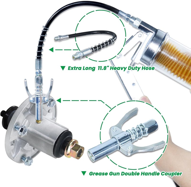 POSEAGLE 3 Pack AM136733 Spindle Assembly Replace AM137483 AM143469 AM134292 for John Deere X300 X300R X304 X310 X324 Z225 EZtrak Z245 EZtrak Lawn Tractors - Image 5