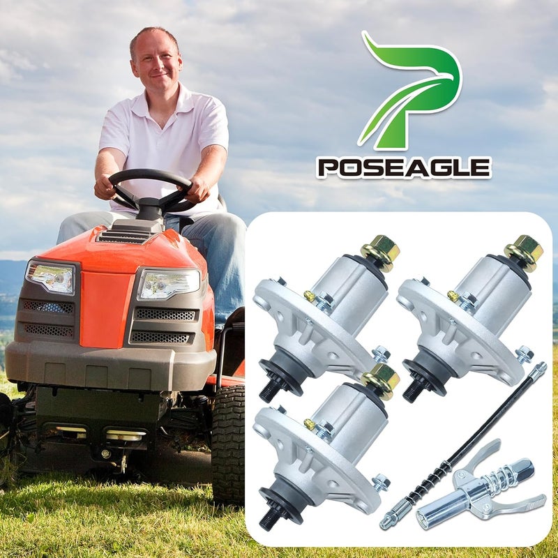 POSEAGLE 3 Pack AM136733 Spindle Assembly Replace AM137483 AM143469 AM134292 for John Deere X300 X300R X304 X310 X324 Z225 EZtrak Z245 EZtrak Lawn Tractors - Image 2