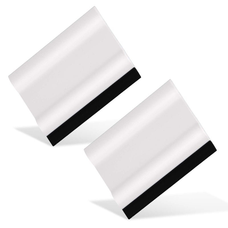 EHDIS Small Rubber Squeegee 3 Block Squeegee for Car Window WindshieldFilmStickersDecals and Vinyl ApplicatorKitchens Glass ShowerCounter Cleaning Tool Pack of 2White - Image 2