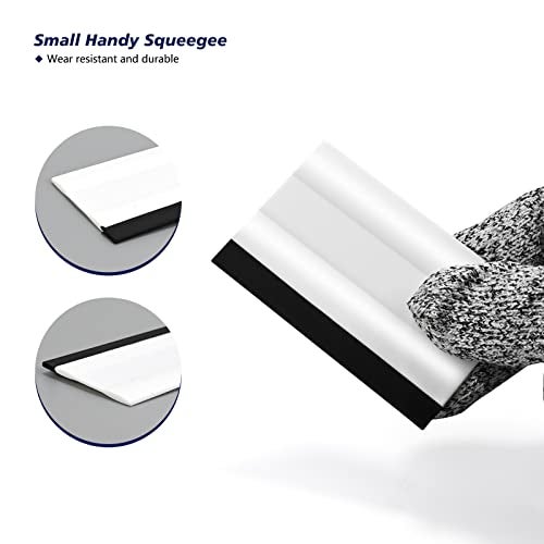 EHDIS Small Rubber Squeegee 3 Block Squeegee for Car Window WindshieldFilmStickersDecals and Vinyl ApplicatorKitchens Glass ShowerCounter Cleaning Tool Pack of 2White - Image 3