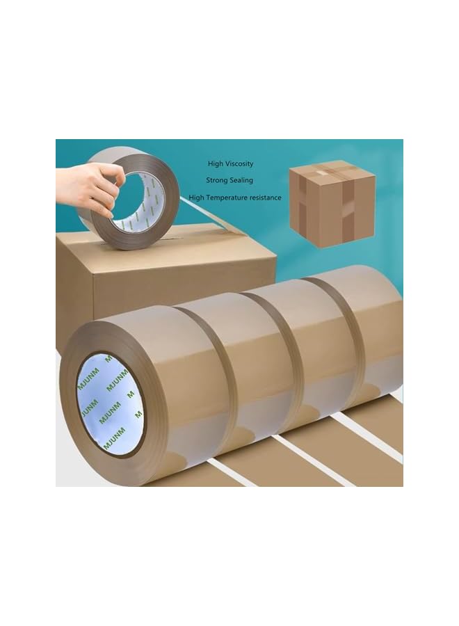 PROMASS promass Brown Packing Tape with Dispenser, 6 Rolls Heavy Duty Brown Packaging Tape Shipping Tape Refill Rolls, Carton Sealing Packaging Tape for Moving, Package, & Storage (2" X 110 Yards)  - Image 2