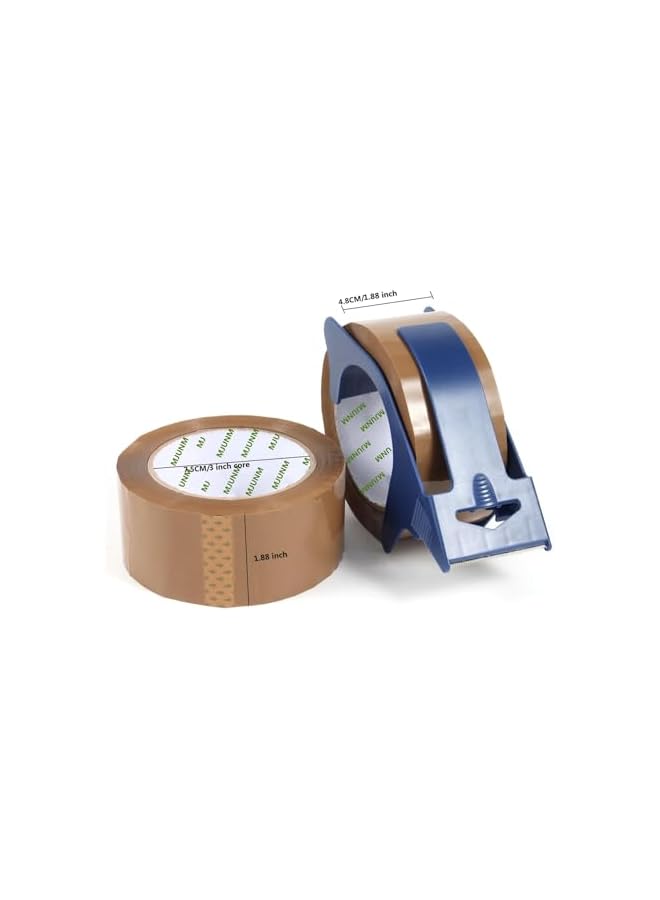 PROMASS promass Brown Packing Tape with Dispenser, 6 Rolls Heavy Duty Brown Packaging Tape Shipping Tape Refill Rolls, Carton Sealing Packaging Tape for Moving, Package, & Storage (2" X 110 Yards)  - Image 4