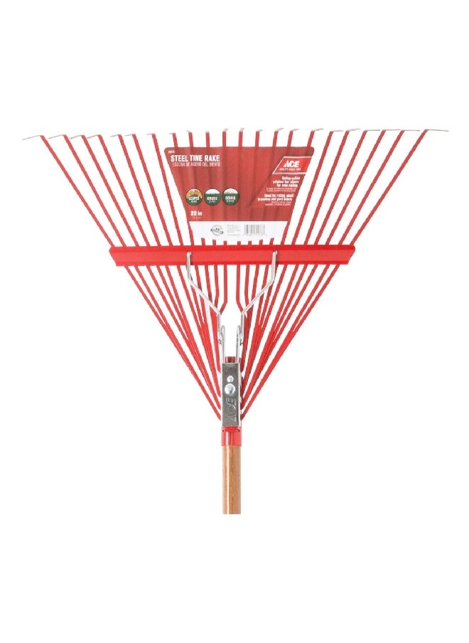 ACE Leaf Collecting Spring Brace Rake Beige and Red 55.88 cm EMXC-22-ACE  - Image 3