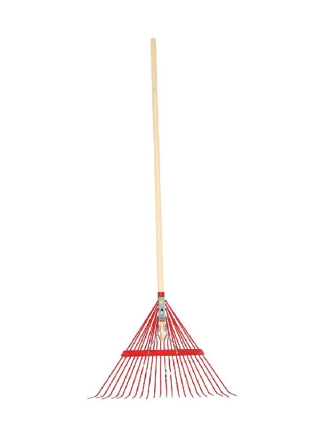 ACE Leaf Collecting Spring Brace Rake Beige and Red 55.88 cm EMXC-22-ACE  - Image 1