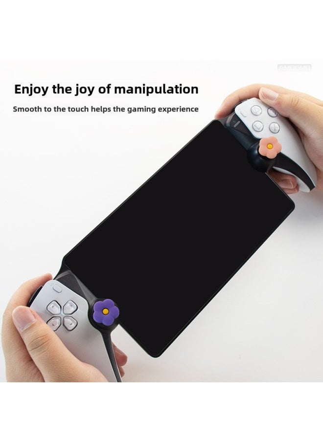 Generic Suitable For PS5 Streaming Handset Small Flower Rocker Cap Gaming Handset Rocker Protective Cover Handle Silicone Button Cap-Product Color:5  - Image 3