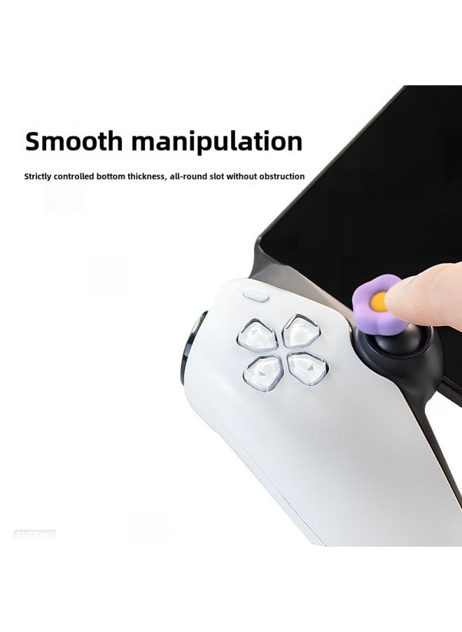 Generic Suitable For PS5 Streaming Handset Small Flower Rocker Cap Gaming Handset Rocker Protective Cover Handle Silicone Button Cap-Product Color:5  - Image 4