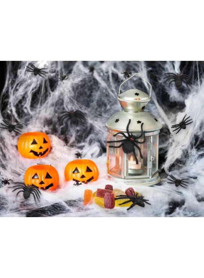 kockuu 46pcs Realistic Plastic Spider Toys Fake Spider Prank Prop Joke Spiders and Spider Rings for Halloween Party Decorations Gift Party Favors Trick Toys Kids Toddlers April Fool's Day Prank Gifts - Image 2