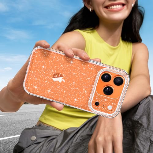 Hython for iPhone 17 Pro Max Case Glitter, Clear Glitter Sparkly Shiny Bling Sparkle Cute Cover, Anti-Scratch Soft TPU Slim Fit Shockproof Protective Phone Cases for Women Girls, Clear Glitter - Image 5