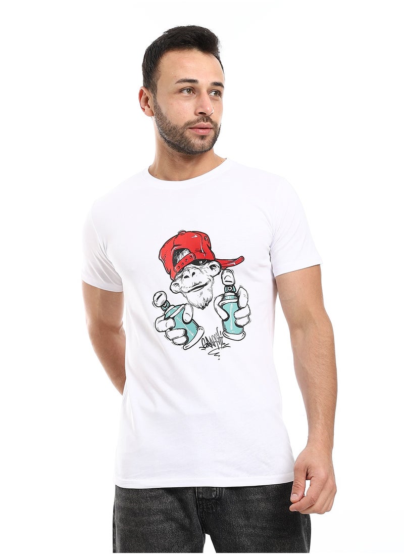 Caesar - Mens  Printed T- Shirt With Half Sleeves And Round Neck - Image 1