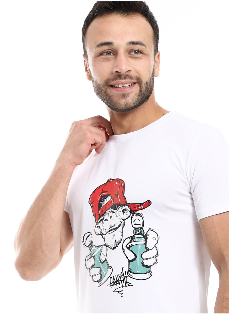 Caesar - Mens  Printed T- Shirt With Half Sleeves And Round Neck - Image 1