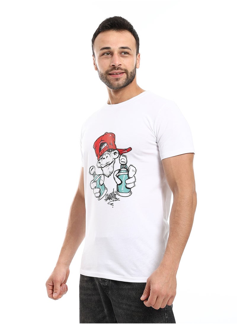 Caesar - Mens  Printed T- Shirt With Half Sleeves And Round Neck - Image 1