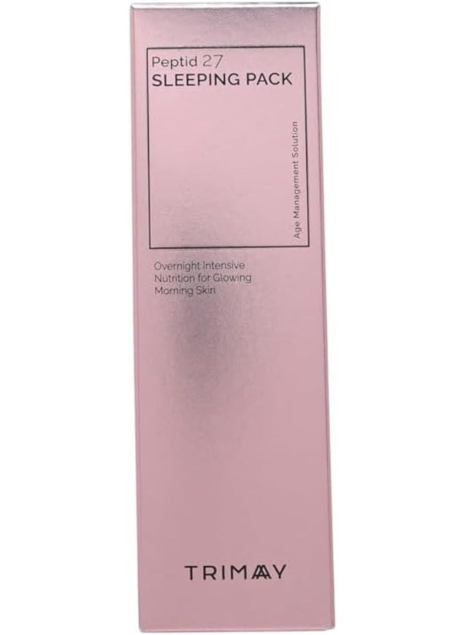 TRIMAY Peptid 27 Sleeping Pack 60ml | Korean Overnight Sleeping Mask with 27 Peptides, Niacinamide & Hyaluronic Acid | Hydrating Anti Aging Night Mask for Firming, Brightening & Skin Barrier Care - Image 2
