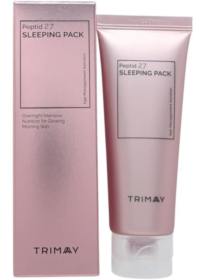 TRIMAY Peptid 27 Sleeping Pack 60ml | Korean Overnight Sleeping Mask with 27 Peptides, Niacinamide & Hyaluronic Acid | Hydrating Anti Aging Night Mask for Firming, Brightening & Skin Barrier Care - Image 1