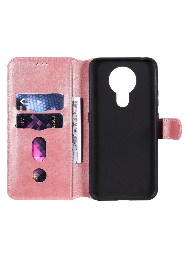 اس-توب جراب لهاتف Nokia 3.4 / 7.3 مصنوع من جلد العجل الكلاسيكي PU + TPU، قابل للطي أفقيًا، مع حامل وفتحات للبطاقات ومحفظة - Image 4