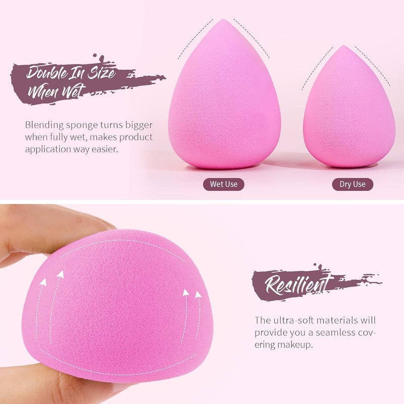 هاي كواي مجموعة فرشاشات مكياج HIQUAY، فرشاة مخلوطة Paw Paw Wonder Blender، فرشاة مخلوطة لأساس المكياج، بيضة الجمال الناعمة، خالية من اللاتكس وعالية الدقة، مناسبة لكريم المسحوق ومنتجات المكياج السائلة. - Image 5