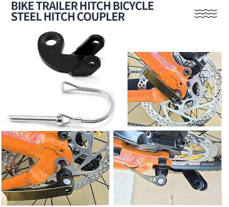 klarako Bike Trailer Hitch Bicycle Stainless Steel 12MM Hitch Coupler Compatible with Burley Trailers Adapter Replacement Connect to Pets Stroller - Image 4