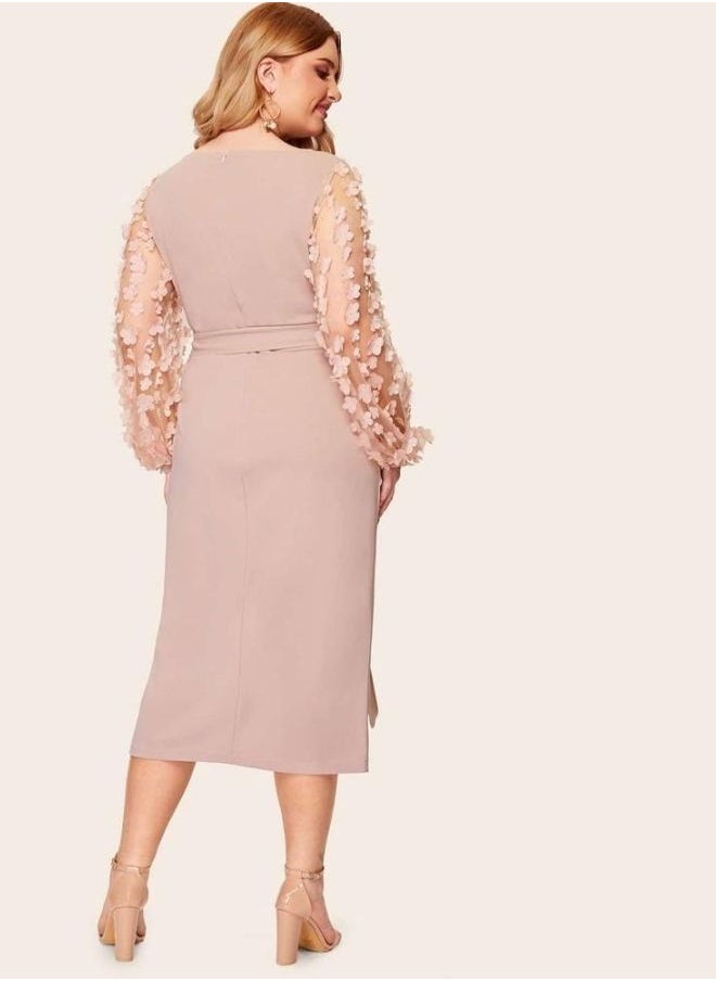 Generic - Very chic evening dress with mesh sleeves - Image 1