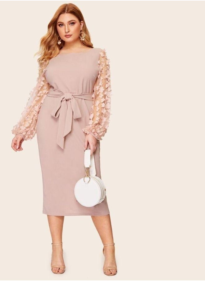 Generic - Very chic evening dress with mesh sleeves - Image 1