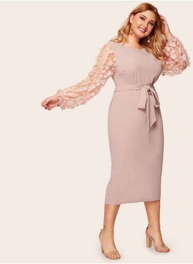 Generic - Very chic evening dress with mesh sleeves - Image 1