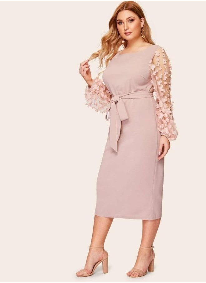 Generic - Very chic evening dress with mesh sleeves - Image 1