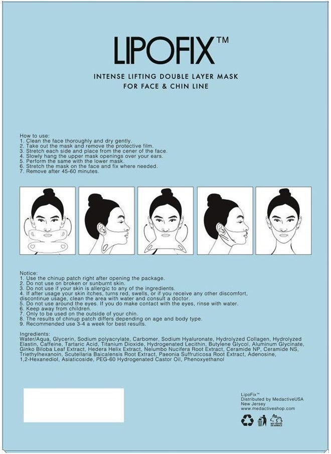 LIPOFIX - Double Chin Intense Contour Fit Define Double Layer Mask LipoFix - 5 Masks - Image 1