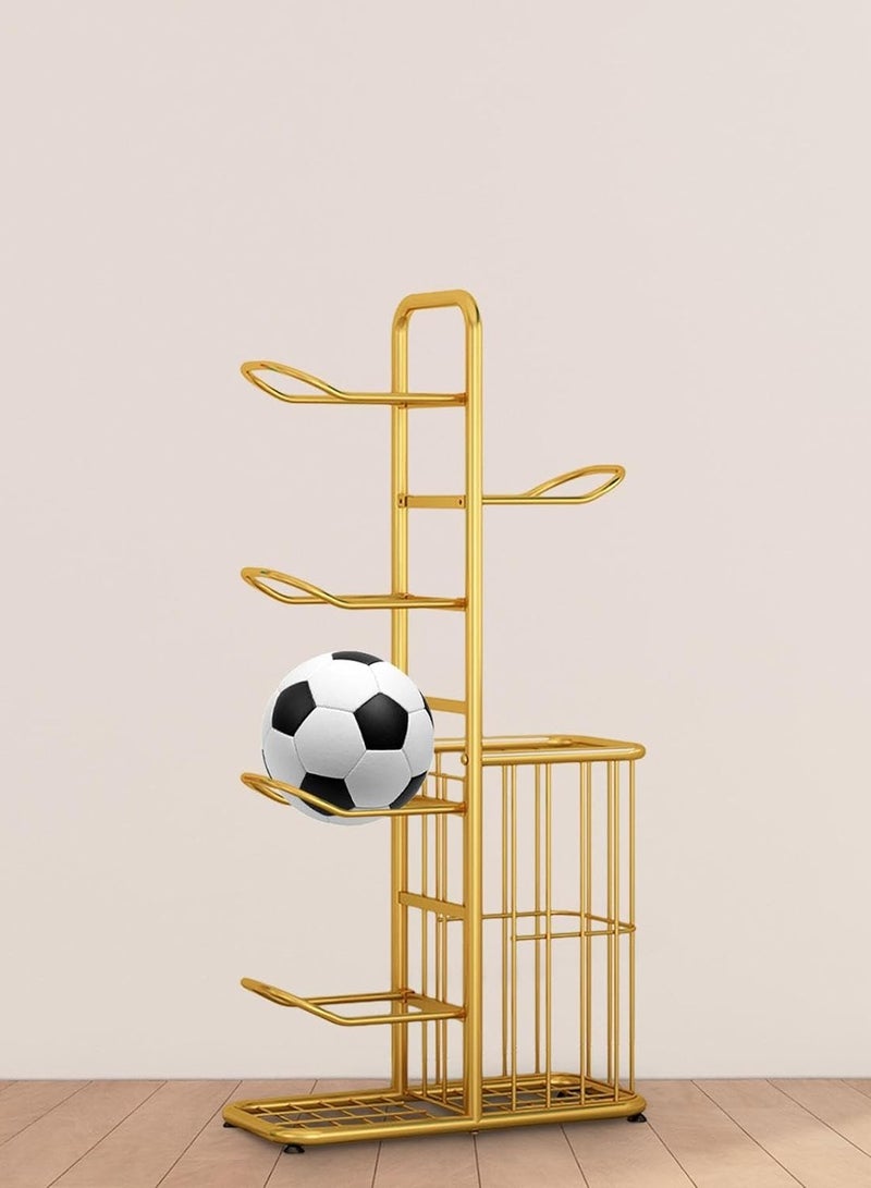DubaiGallery Ball Sports Equipment Storage Rack, Basketball Display Holder for Organize Toys, Sports Gear, Home School Football Volleyball Locker Shelves  - Image 2
