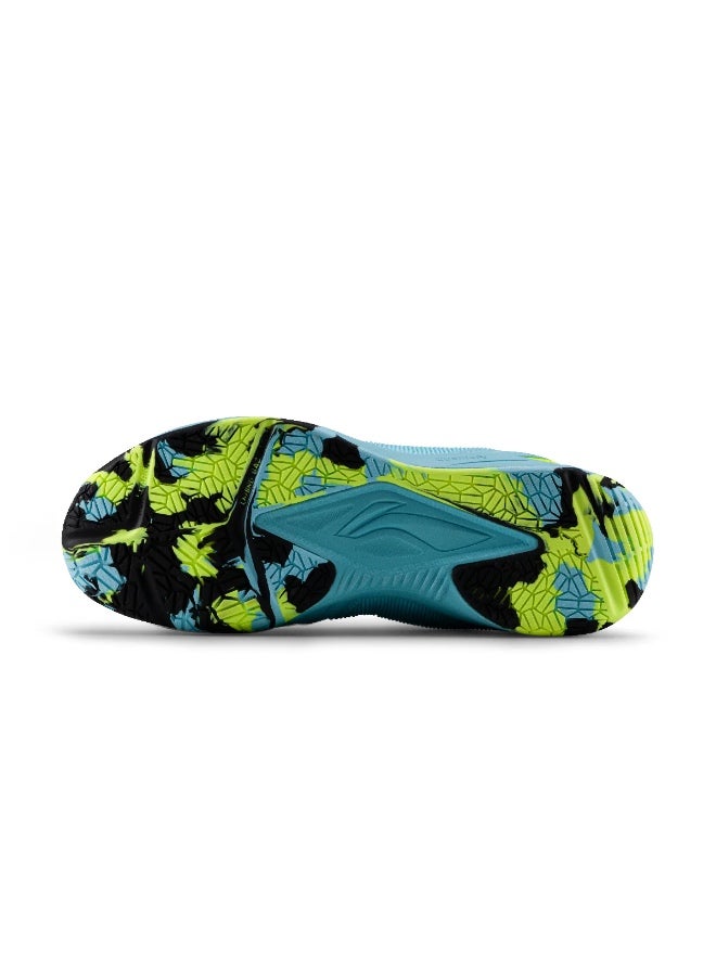 Li-Ning Lining Aero Flow Badminton Shoes Unisex-adult Non Marking Lightweight & Durable (Turqoise/Lime/Black EUR- 39) 6937461100946 - Image 2