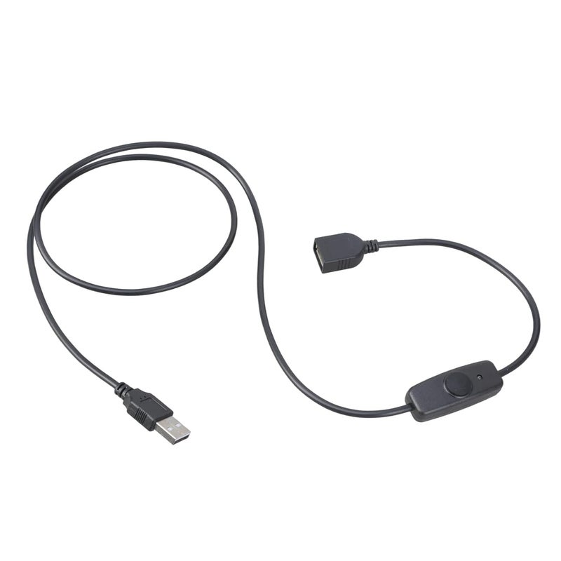 كابل تمديد USB 2.0 ذكر إلى أنثى 3 أقدام مع مفتاح تشغيل وإيقاف للكمبيوتر والطابعة والكاميرا - Image 1