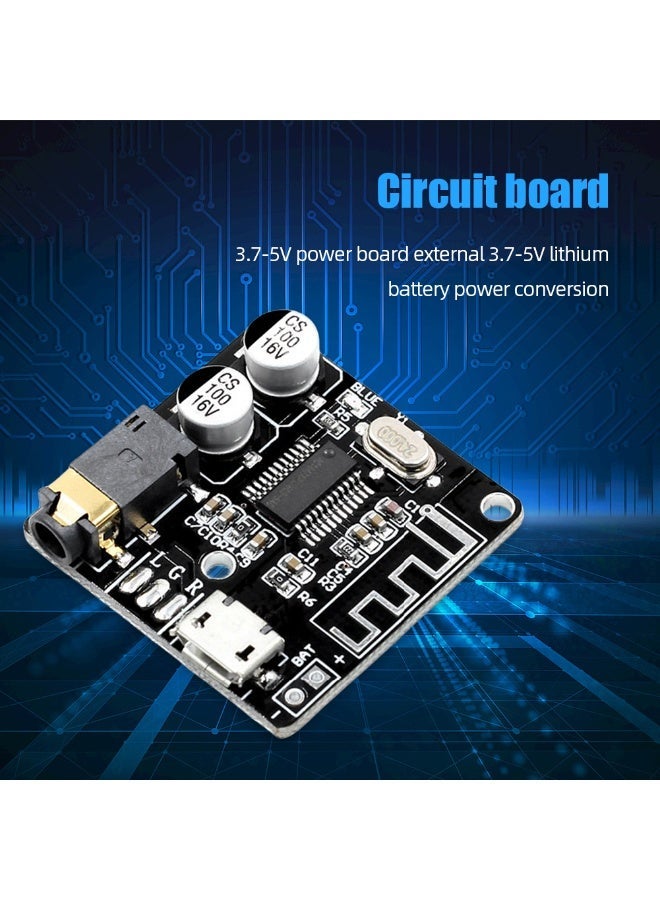 شابية لوحتان لاستقبال الصوت بتقنية البلوتوث 5.0 وفك تشفير MP3 بدون فقدان 3.7-5 فولت AUX Type-C وحدة موسيقى ستيريو لاسلكية لمجموعة DIY - Image 3