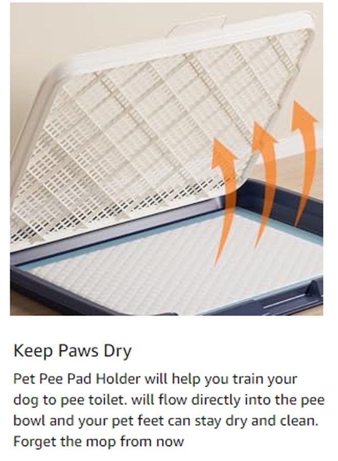 Generic Dog Potty Tray with Grid Portable Pet Litter Box Dog Training Toilet Puppy Pee Pad Holder Mesh Pad Tray Doggie Toilet Potty Trainer for Small Medium Large Dogs  - Image 4