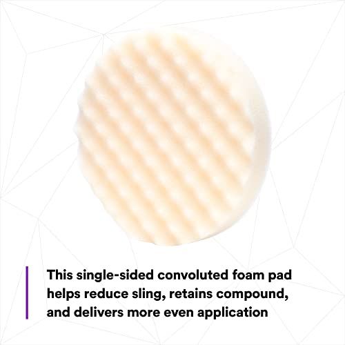Perfect-It 3M Foam Compounding Pad, 05737, Inset, Single Sided, Hook and Loop, 8 in , White - Image 4