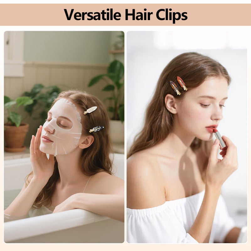 YIERSO 8 Pcs No bend Hair Clips No Crease Makeup Duckbill Clip No Dent Creaseless Flat Alligator Hair Barrettes for Salon Hairstyle Women Girls Accessories Cellulose Acetate(Caramel) - Image 3